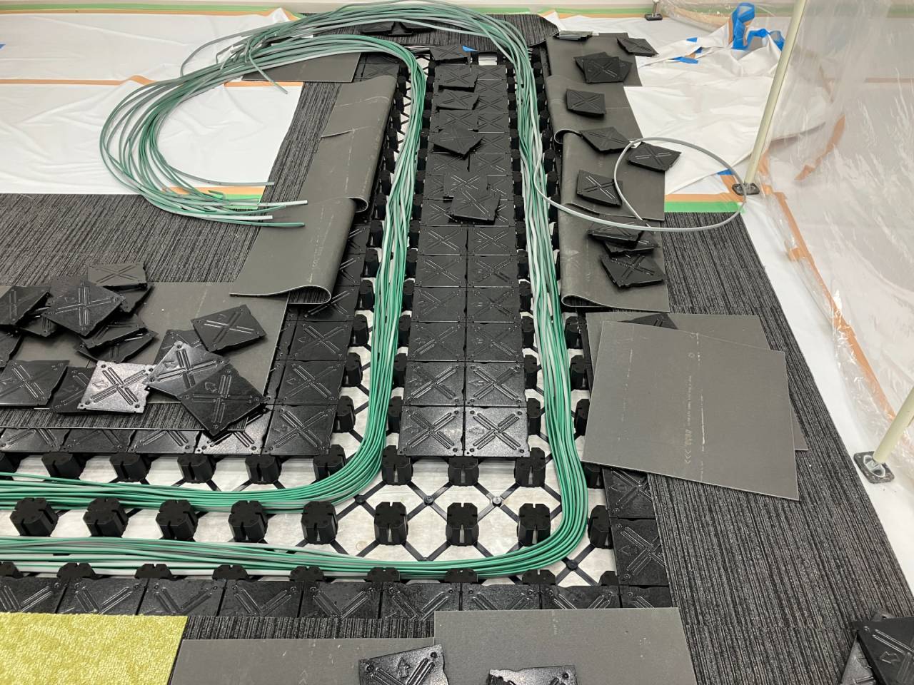 盤までの配線作業